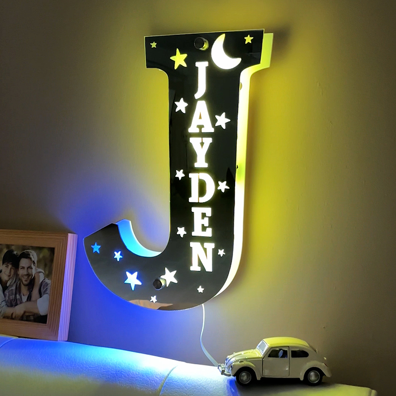 Personalized Alphabet Name Mirror Light