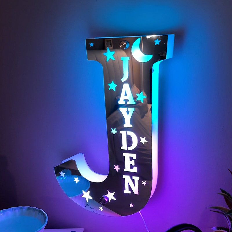 Personalized Alphabet Name Mirror Light